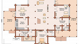 план дома из бруса трехэтажного
