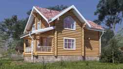 Дом из бревна 168.68 фото #5