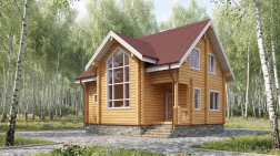 Дом-баня из бруса 121.59