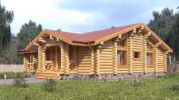 Дом из бревна 155.68 фото #1