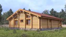Дом из бревна 155.68 фото #2