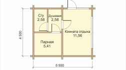 Баня из бревна 22.4 фото #0