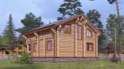 Дом из бревна 155.54 фото #4