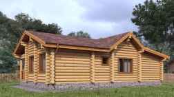 Дом из бревна с гаражом 9 на 11,4 фото #1