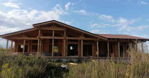 Завершенный объект - Дом с баней 180.08м2 из бруса кам. сушки Хадыженск