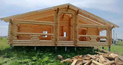 Завершенный объект - Дом из бревна 240мм р-н Истринский, д Загорье 