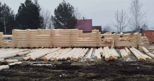 Завершенный объект - Дом из бревна 240мм р-н Ступинский, с. Татариново