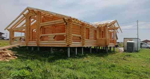 Завершенный объект - Дом из бревна 240мм р-н Истринский, д Загорье 