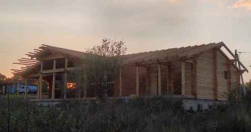 Завершенный объект - Дом с баней 180.08м2 из бруса кам. сушки Хадыженск