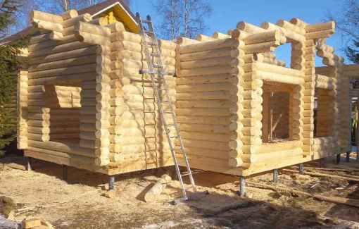 Завершенный объект - Пристройка к дому бревно 220мм Талдомский р-н СНТ «Агросад» 