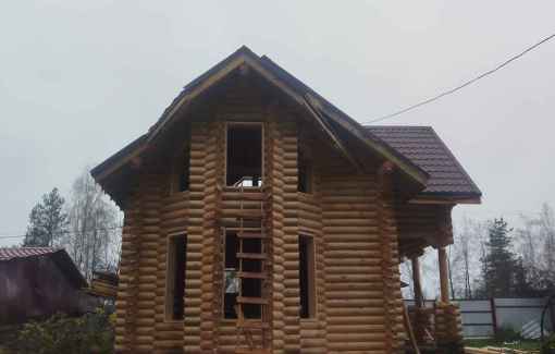 Завершенный объект - Баня из бревна 200мм Воскресенский р-н д. Елкино с/т Химик-3а 