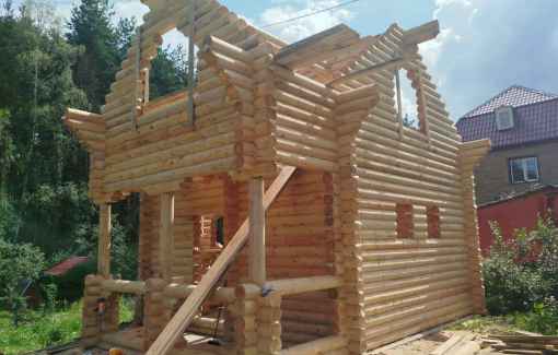 Завершенный объект - Баня из бревна 200мм Воскресенский р-н д. Елкино с/т Химик-3а 