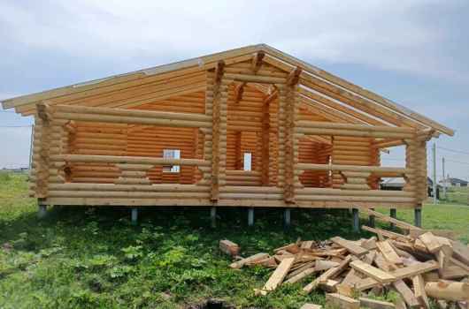 Завершенный объект - Дом из бревна 240мм р-н Истринский, д Загорье 