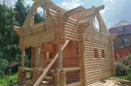 Завершенный объект - Баня из бревна 200мм Воскресенский р-н д. Елкино с/т Химик-3а 