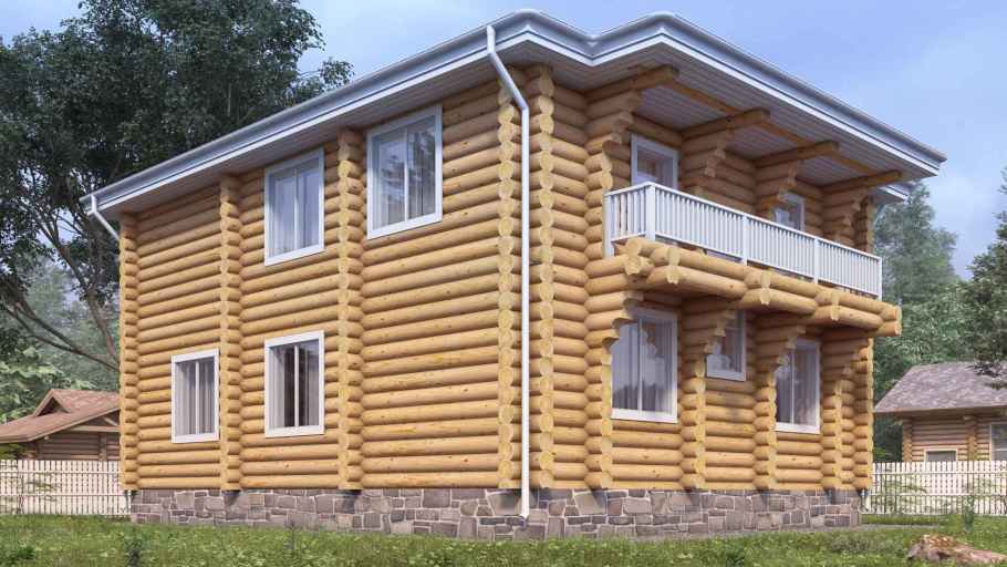 Дом-баня из бревна 200.07
