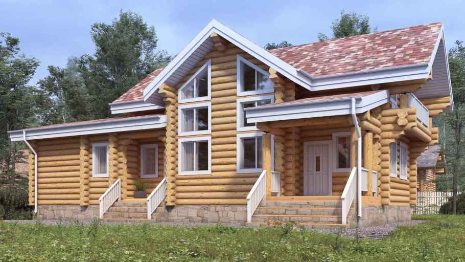 Дом-баня из бревна 143.54