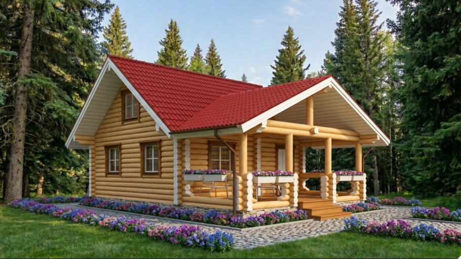 Баня 5,5 на 8,2 "Вяда"