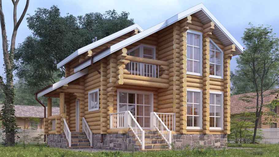 Дом из бревна лиственницы 108.87