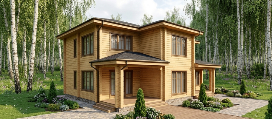 Дом из бруса камерной сушки 233.53