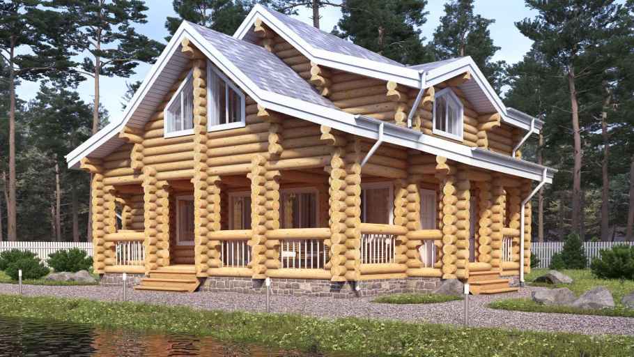 Дом-баня из бревна кедра 188.78
