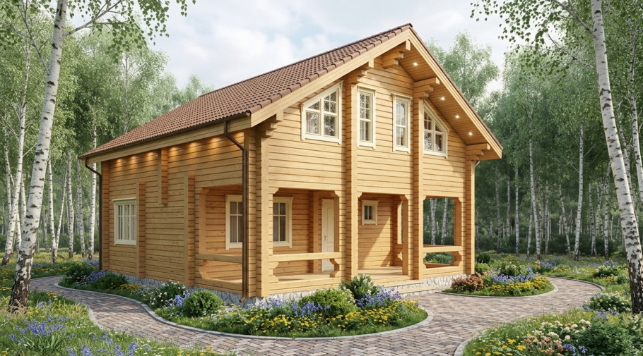 Дом из бруса камерной сушки 127.32