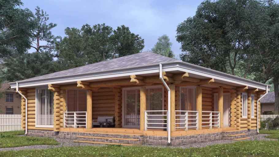 Дом из бревна 128.96