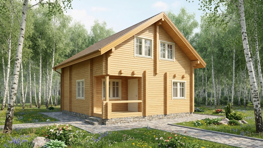 Дом из бруса камерной сушки 116.9