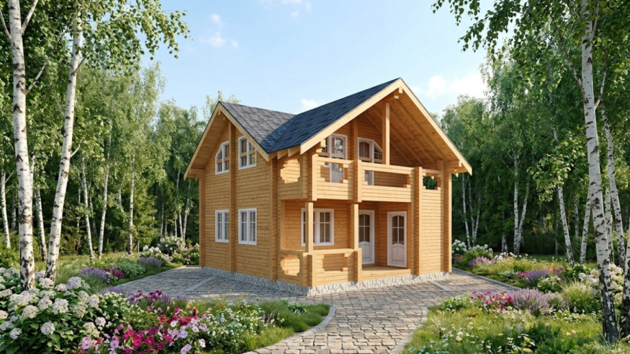 Дом из бруса 118.35