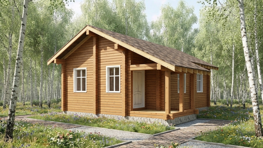 Дом из бруса 54.9