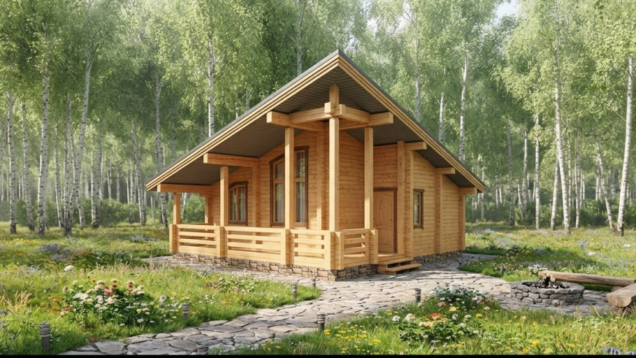 Дом из бруса 67.24