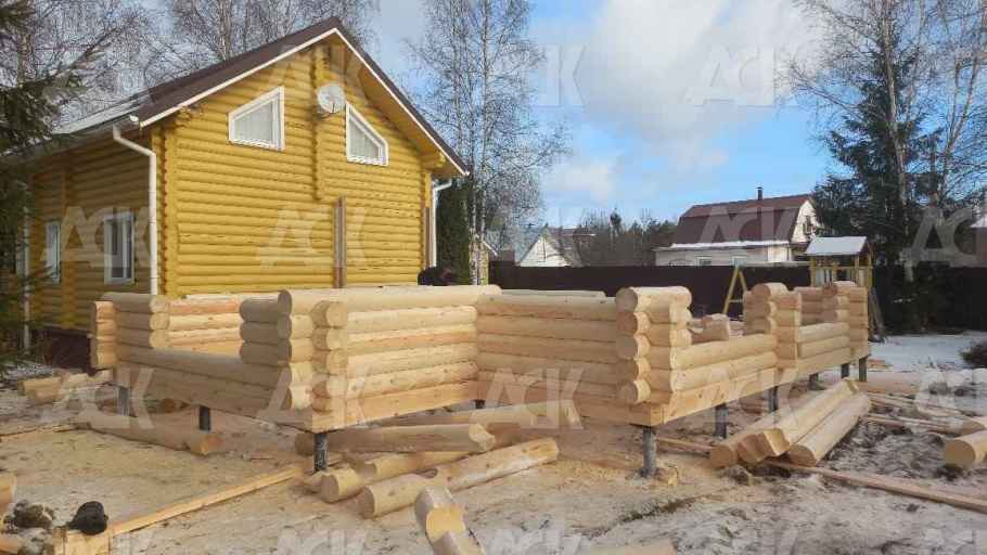 фото к Пристройка к дому бревно 220мм Талдомский р-н СНТ «Агросад»  #4