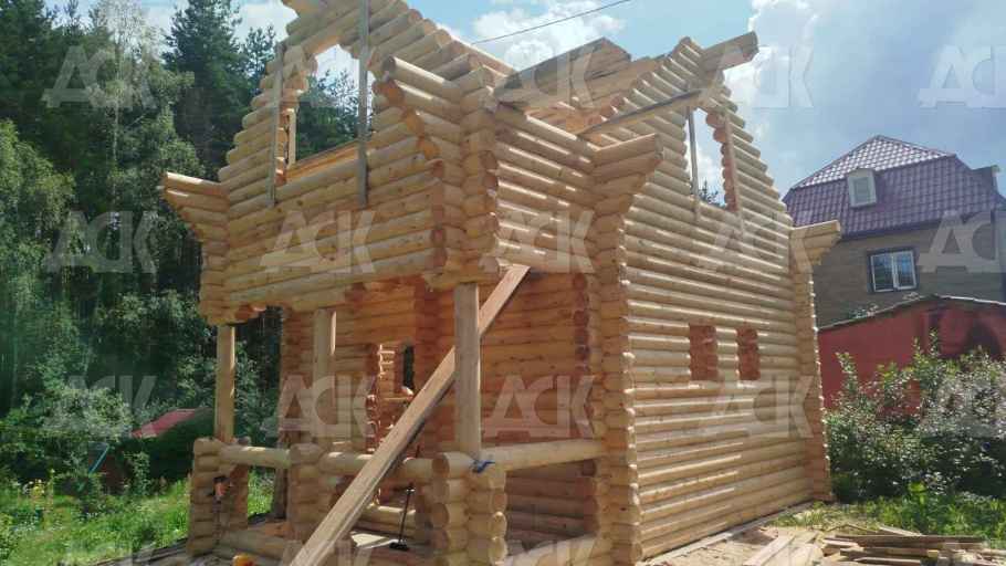 фото к Баня из бревна 200мм Воскресенский р-н д. Елкино с/т Химик-3а  #1