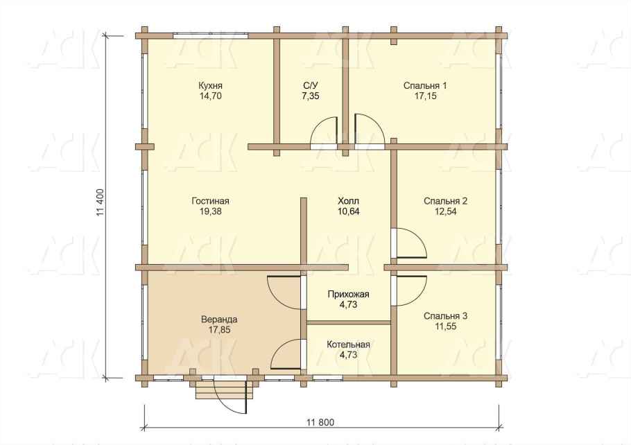 Дом 11,4 на 11,8 "Комфорт" фото #3