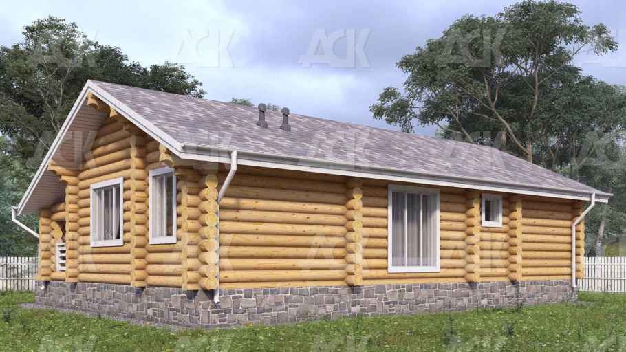 Дом из бревна 118.47 фото #2