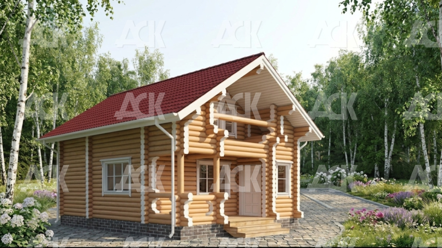 Баня 7,2 на 5,7 "Глушица"