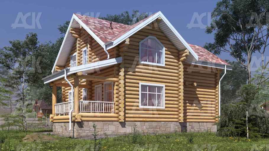 Дом из бревна 168.68 фото #5