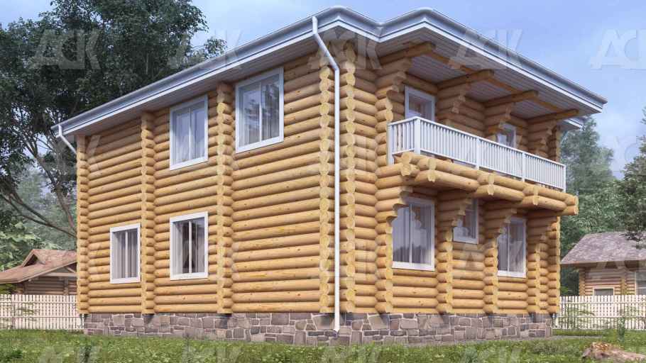 Дом-баня из бревна 200.07