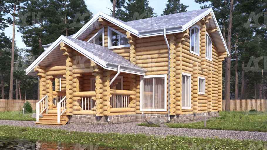 Дом-баня из бревна кедра 150.65 фото #0