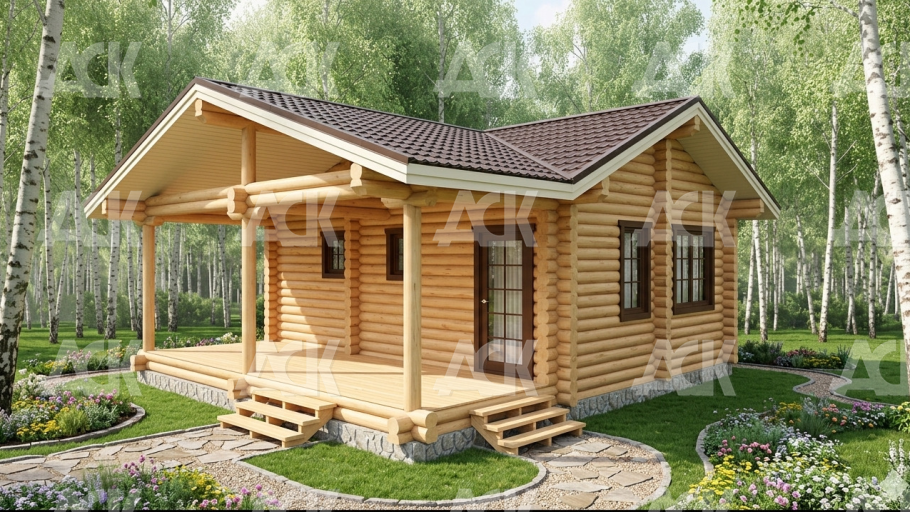 Баня из бревна 53.51