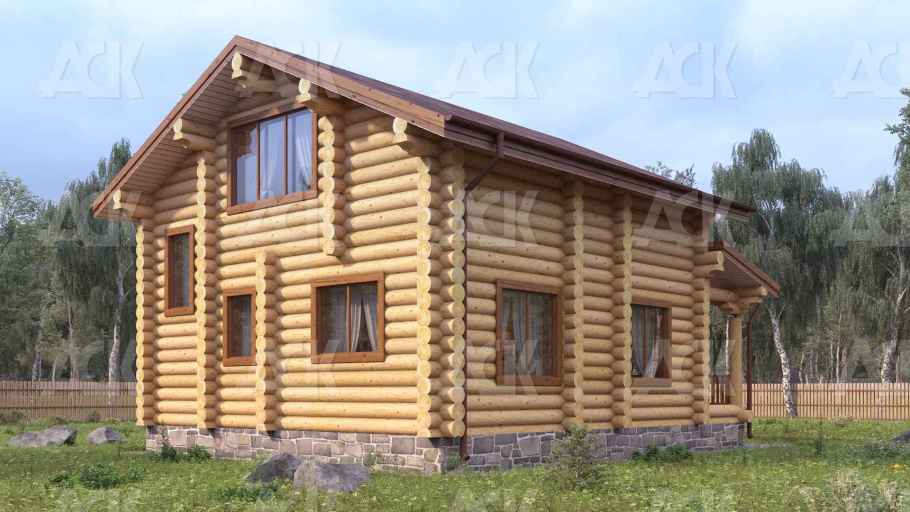 Дом из бревна 122.94 фото #4