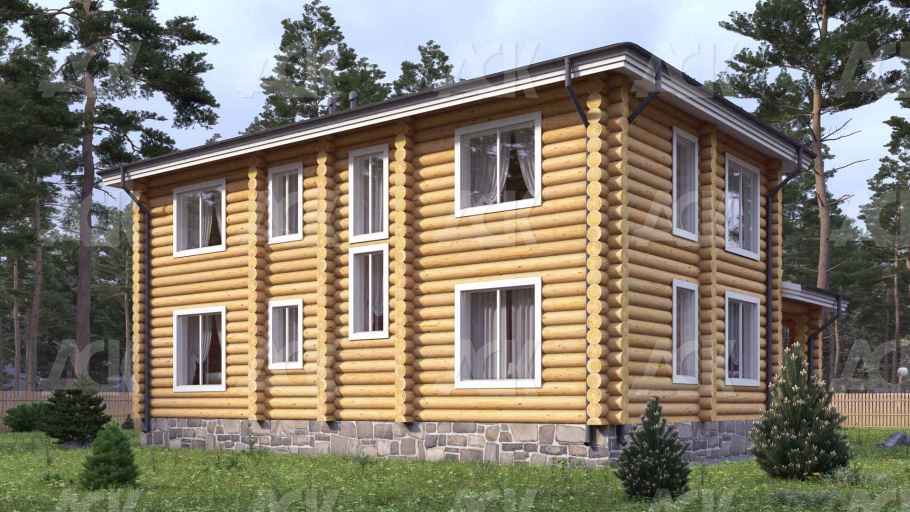Дом из бревна 233.53 фото #5