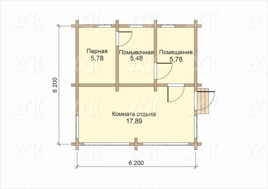 Баня из бруса кедра 34.93 фото #0
