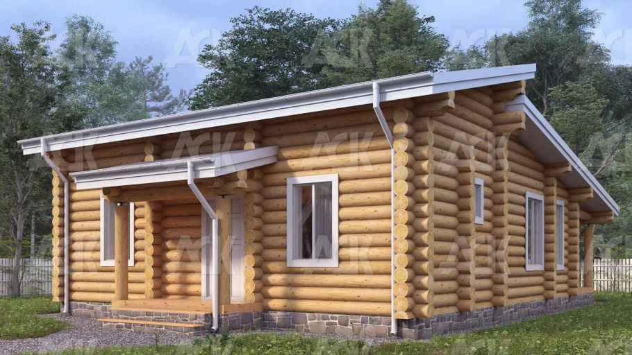 Дом из бревна 124.26 фото #3
