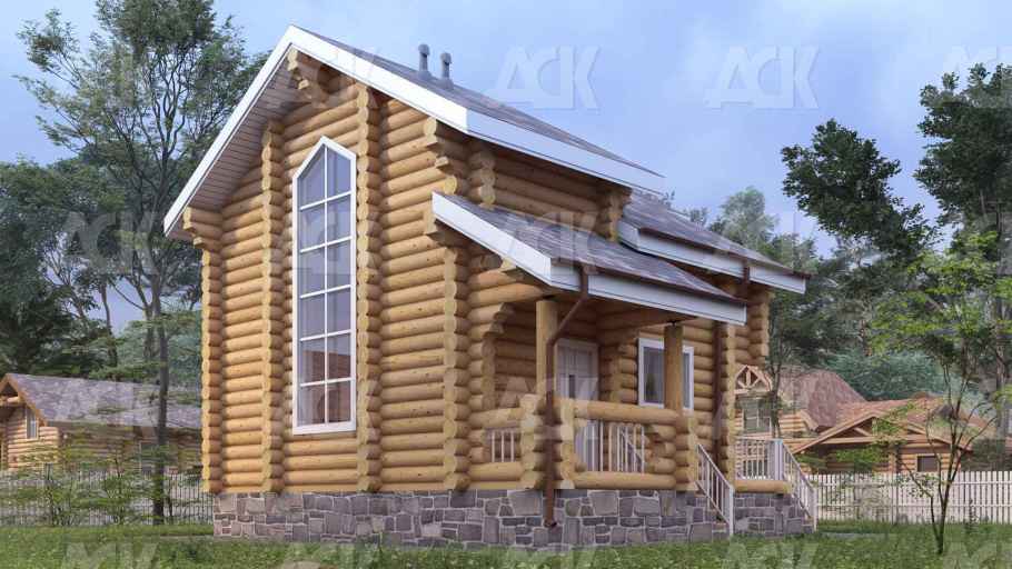 Дом из бревна лиственницы 108.87 фото #5