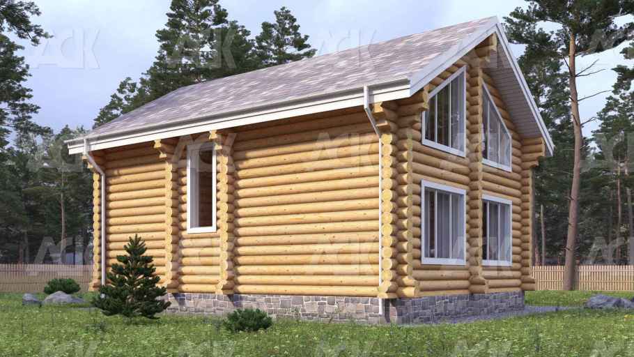 Дом из бревна 157.52 фото #2
