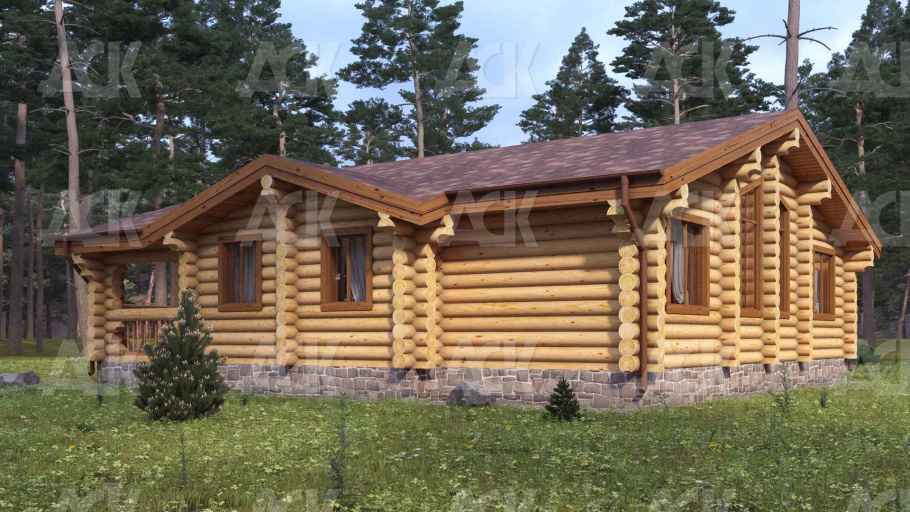 Дом из бревна 140.25 фото #2