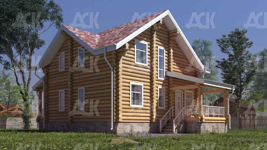 Дом из бревна 168.68 фото #4