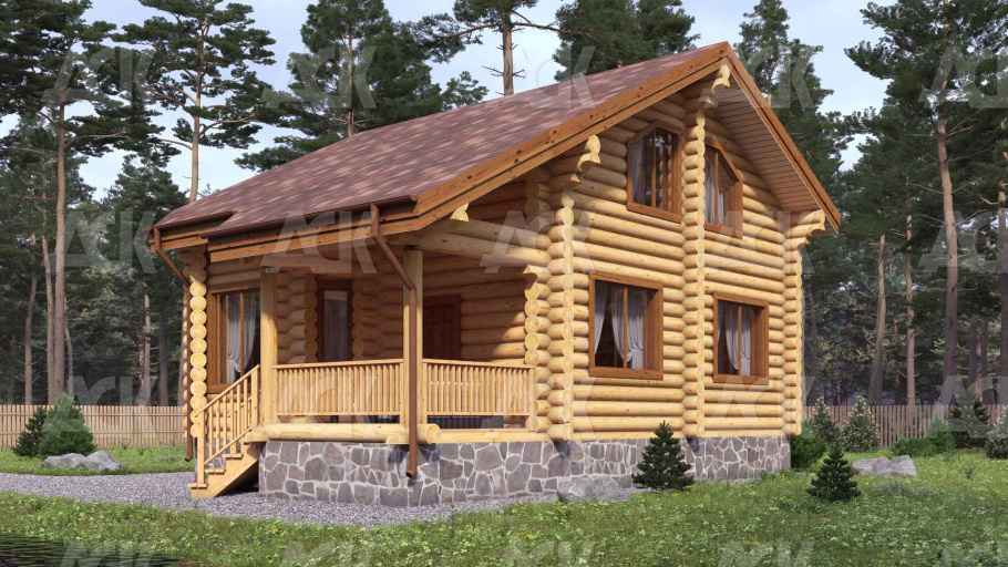 Дом из бревна 119.92 фото #2
