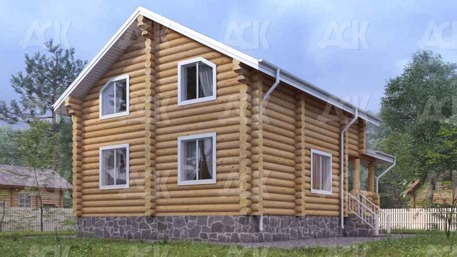 Дом из бревна 157.34 фото #2
