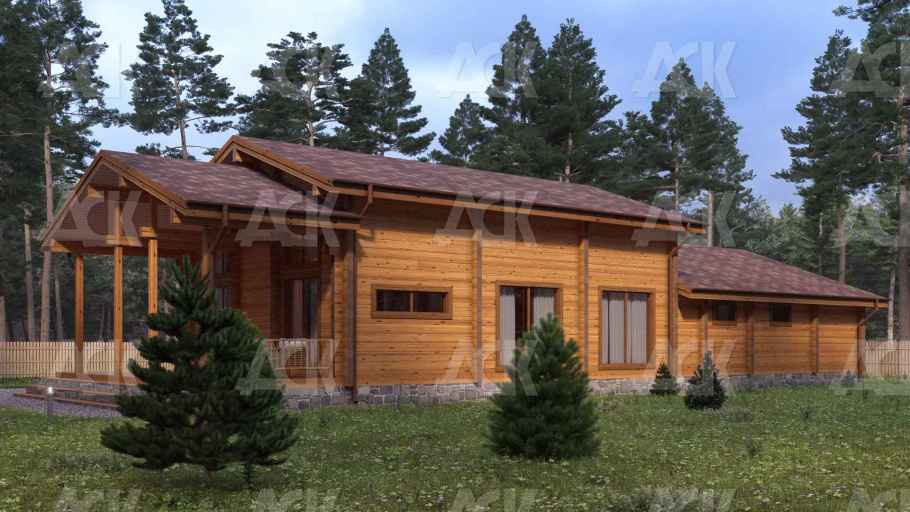 Дом-баня из бруса 321.01 фото #4